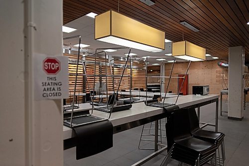 JESSE BOILY  / WINNIPEG FREE PRESS
The Campus Centre building sees few students at the mostly empty campus at the University of Manitoba as the new year of classes begin soon. Monday, Aug. 31, 2020.
Reporter: