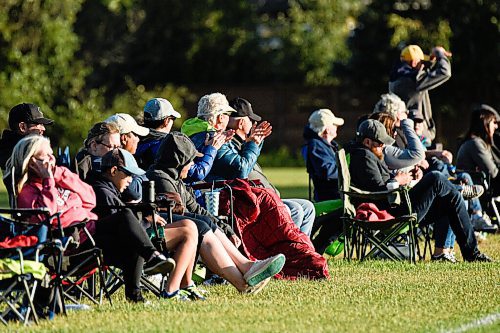 Mike Sudoma / Winnipeg Free Press
Spectators keep their distance as they watch a U14 soccer game Monday evening
August 31, 2020