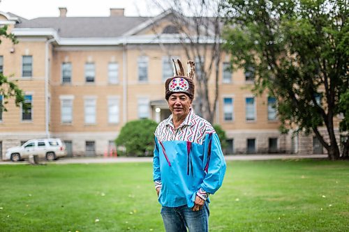 MIKAELA MACKENZIE / WINNIPEG FREE PRESS

Long Plain First Nation chief Dennis Meeches poses for a portrait in front of a former residential school, which has now been designated a National Historic Site, near Portage la Prairie on Tuesday, Sept. 1, 2020. For Dylan story.
Winnipeg Free Press 2020.