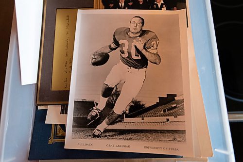 JESSE BOILY  / WINNIPEG FREE PRESS
A photo of former Bomber star Gene Lakusiak from his time at the University of Tulsa on Tuesday. Tuesday, Sept. 1, 2020.
Reporter: Doug