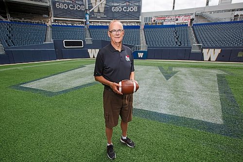 MIKE DEAL / WINNIPEG FREE PRESS
Bob Irving, who just celebrated his 70th b-day has been calling Bomber games since '74, a year after he started working at CJOB as a sports reporter. 
See Dave Sanderson story
200902 - Wednesday, September 02, 2020.