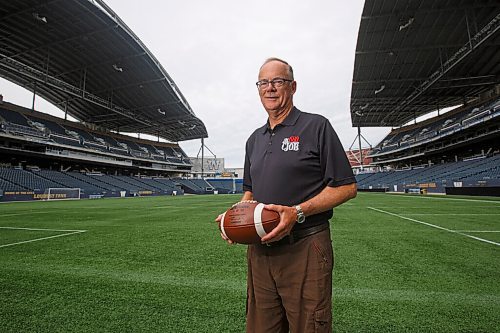 MIKE DEAL / WINNIPEG FREE PRESS
Bob Irving, who just celebrated his 70th b-day has been calling Bomber games since '74, a year after he started working at CJOB as a sports reporter. 
See Dave Sanderson story
200902 - Wednesday, September 02, 2020.