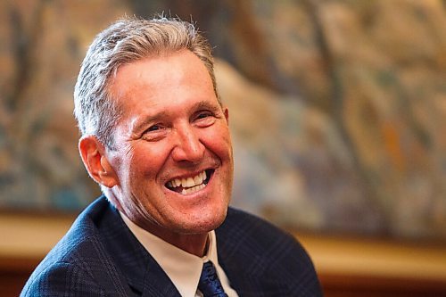 MIKAELA MACKENZIE / WINNIPEG FREE PRESS

Premier Brian Pallister speaks to the Free Press in his office at the Manitoba Legislative Building in Winnipeg on Wednesday, Sept. 2, 2020. For Larry Kusch story.
Winnipeg Free Press 2020.