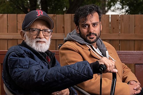 JESSE BOILY  / WINNIPEG FREE PRESS
Ian Bawa and his father Jagdeep Bawa stop for a photo outside of his fathers home on Monday. Ians film Strong Son, starring his father is heading to TIFF this year.  Monday, Sept. 7, 2020.
Reporter: Randall King