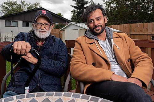 JESSE BOILY  / WINNIPEG FREE PRESS
Ian Bawa and his father Jagdeep Bawa stop for a photo outside of his fathers home on Monday. Ians film Strong Son, starring his father is heading to TIFF this year.  Monday, Sept. 7, 2020.
Reporter: Randall King