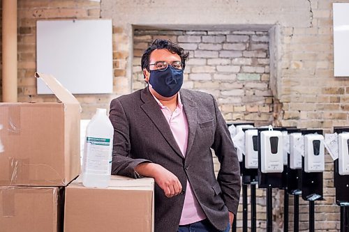 MIKAELA MACKENZIE / WINNIPEG FREE PRESS

Josh Giesbrecht, president of Exchange PPE, poses for a portrait in the new wholesale personal protective equipment business in Winnipeg on Tuesday, Sept. 8, 2020. For Temur Durrani story.
Winnipeg Free Press 2020.