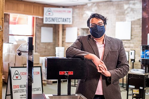 MIKAELA MACKENZIE / WINNIPEG FREE PRESS

Josh Giesbrecht, president of Exchange PPE, poses for a portrait in the new wholesale personal protective equipment business in Winnipeg on Tuesday, Sept. 8, 2020. For Temur Durrani story.
Winnipeg Free Press 2020.