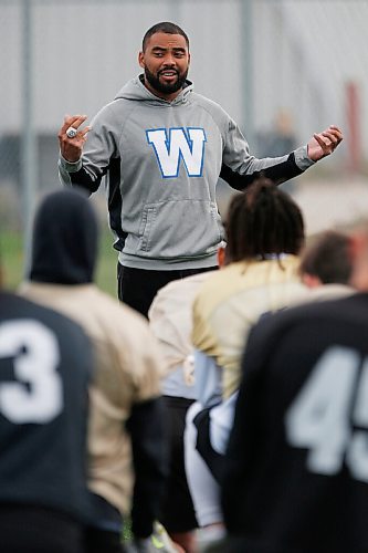 JOHN WOODS / WINNIPEG FREE PRESS
Winnipeg Blue Bomber and former Bison Nic Demski speaks to the Bison players prior to the first practice of the season at the University of Manitoba in Winnipeg Tuesday, September 8, 2020. 

Reporter: Allen