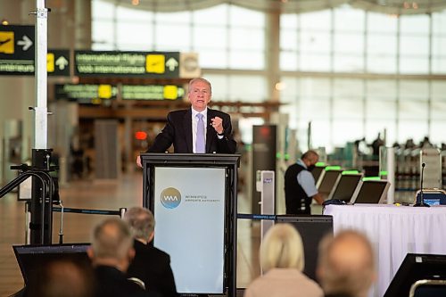 Mike Sudoma / Winnipeg Free Press
Barry Rempel, President and CEO of the Winnipeg Airport Authority, touches on the devastating Boeing 737s crash from last March during the airports AGM Wednesday morning
September 9, 2020