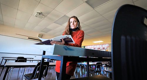 RUTH BONNEVILLE / WINNIPEG FREE PRESS

LOCAL - school folo

Photo of Meghan Rauch, a high school French and history teacher at Garden City Collegiate, in her classroom after students have left for the day.  


VIRUS SCHOOL FOLO: Checking in after the first day to find out how admin and teachers fared. WSD is reporting an average of no more than 20 absences across its schools, lots of 1-3 students wearing masks. One teacher (Meghan Rauch),  at Garden City Collegiate says she found it hard to read students faces when they wear masks. 

See Maggie's story. 

Sept 9th, 2020