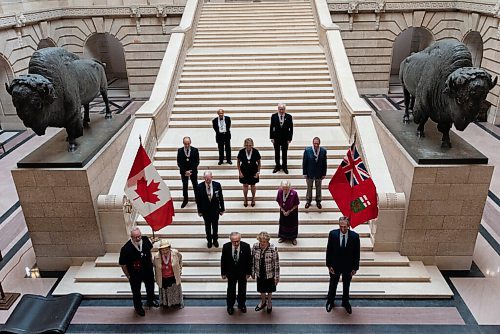 JESSE BOILY  / WINNIPEG FREE PRESS
The new of Order of Manitoba inductees at the investiture ceremony in the Legislative building on Thursday. Twelve Manitobans we inducted into the Order of Manitoba, the provinces highest honour.  Thursday, Sept. 10, 2020.
Reporter: Standup