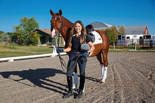 MIKE DEAL / WINNIPEG FREE PRESS
Equestrian rider Ariana Chia and her competition horse, Fiderflame, at Meadow Greens Stables. She is gearing up for a winter season on the Grand Prix that could vault her onto the Olympic team.
See Jason Bell story
200911 - Friday, September 11, 2020.