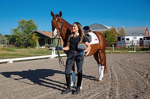 MIKE DEAL / WINNIPEG FREE PRESS
Equestrian rider Ariana Chia and her competition horse, Fiderflame, at Meadow Greens Stables. She is gearing up for a winter season on the Grand Prix that could vault her onto the Olympic team.
See Jason Bell story
200911 - Friday, September 11, 2020.