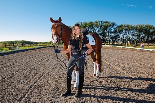 MIKE DEAL / WINNIPEG FREE PRESS
Equestrian rider Ariana Chia and her competition horse, Fiderflame, at Meadow Greens Stables. She is gearing up for a winter season on the Grand Prix that could vault her onto the Olympic team.
See Jason Bell story
200911 - Friday, September 11, 2020.