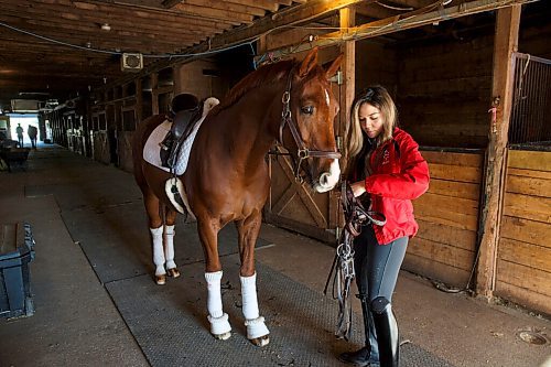 MIKE DEAL / WINNIPEG FREE PRESS
Equestrian rider Ariana Chia and her competition horse, Fiderflame, at Meadow Greens Stables. She is gearing up for a winter season on the Grand Prix that could vault her onto the Olympic team.
See Jason Bell story
200911 - Friday, September 11, 2020.