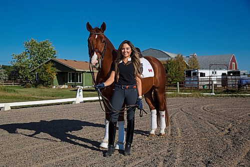 MIKE DEAL / WINNIPEG FREE PRESS
Equestrian rider Ariana Chia and her competition horse, Fiderflame, at Meadow Greens Stables. She is gearing up for a winter season on the Grand Prix that could vault her onto the Olympic team.
See Jason Bell story
200911 - Friday, September 11, 2020.