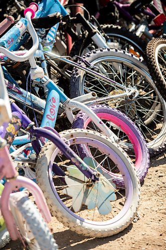 Mike Sudoma / Winnipeg Free Press
A massive pile of junked childrens bikes at the Brady Landfill which are ready to get refurbished and donated to a new home via the WRENCHs Empty the Fill: Back 2 School Build-A-Thon.
September 12, 2020