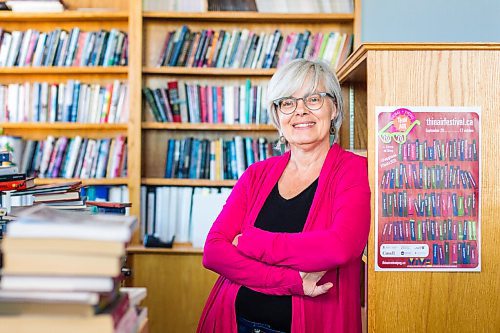 MIKAELA MACKENZIE / WINNIPEG FREE PRESS

Thin Air director Charlene Diehl poses for a portrait in her book-filled office at Artspace in Winnipeg on Wednesday, Sept. 16, 2020. This year's festival is going virtual. For Ben Sigurdson story.
Winnipeg Free Press 2020.