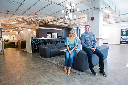 MIKAELA MACKENZIE / WINNIPEG FREE PRESS

Community leader/general manager Constance Kusie (left) and founder and CEO Jason Abbott pose for a portrait at Launch Coworking in Winnipeg on Wednesday, Sept. 16, 2020. For Ben Waldman story.
Winnipeg Free Press 2020.