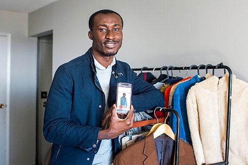 MIKAELA MACKENZIE / WINNIPEG FREE PRESS

Joshua Akom, co-founder of Thriftsome (a new online-only thrift store), poses for a portrait with some inventory and the website in Winnipeg on Thursday, Sept. 17, 2020.  For Temur Durrani story.

Winnipeg Free Press 2020