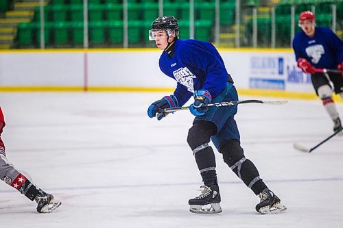 MIKAELA MACKENZIE / WINNIPEG FREE PRESS

Adam Ingram skates on the first day of the Selkirk Steelers MJHL training camp at the Selkirk Recreation Centre on Friday, Sept. 18, 2020.  For Mike Sawatzky story.

Winnipeg Free Press 2020