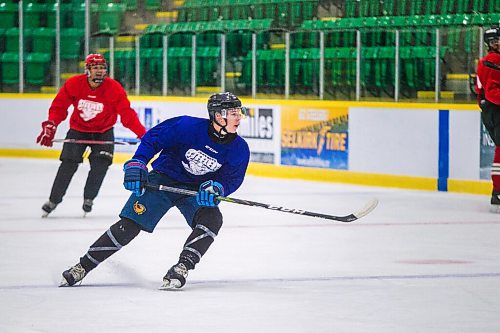 MIKAELA MACKENZIE / WINNIPEG FREE PRESS

Adam Ingram skates on the first day of the Selkirk Steelers MJHL training camp at the Selkirk Recreation Centre on Friday, Sept. 18, 2020.  For Mike Sawatzky story.

Winnipeg Free Press 2020