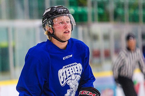 MIKAELA MACKENZIE / WINNIPEG FREE PRESS

Blake Burr skates on the first day of the Selkirk Steelers MJHL training camp at the Selkirk Recreation Centre on Friday, Sept. 18, 2020.  For Mike Sawatzky story.

Winnipeg Free Press 2020