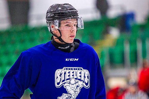 MIKAELA MACKENZIE / WINNIPEG FREE PRESS

Adam Ingram skates on the first day of the Selkirk Steelers MJHL training camp at the Selkirk Recreation Centre on Friday, Sept. 18, 2020.  For Mike Sawatzky story.

Winnipeg Free Press 2020