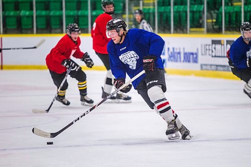 MIKAELA MACKENZIE / WINNIPEG FREE PRESS

Blake Burr skates on the first day of the Selkirk Steelers MJHL training camp at the Selkirk Recreation Centre on Friday, Sept. 18, 2020.  For Mike Sawatzky story.

Winnipeg Free Press 2020