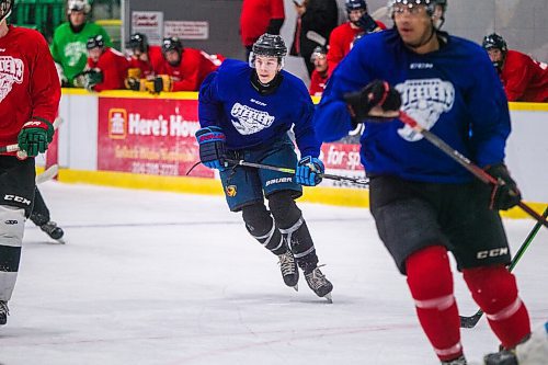 MIKAELA MACKENZIE / WINNIPEG FREE PRESS

Adam Ingram skates on the first day of the Selkirk Steelers MJHL training camp at the Selkirk Recreation Centre on Friday, Sept. 18, 2020.  For Mike Sawatzky story.

Winnipeg Free Press 2020