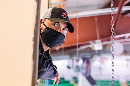 MIKAELA MACKENZIE / WINNIPEG FREE PRESS

Head coach Hudson Friesen poses for a photo on the first day of the Selkirk Steelers MJHL training camp at the Selkirk Recreation Centre on Friday, Sept. 18, 2020.  For Mike Sawatzky story.

Winnipeg Free Press 2020