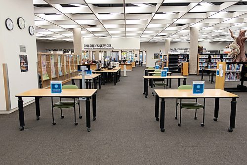 JESSE BOILY  / WINNIPEG FREE PRESS
The Millennium Library prepares for its reopening on Monday.  Libraries will reopen for browsing with some restrictions. Friday, Sept. 18, 2020.
Reporter: Joyanne