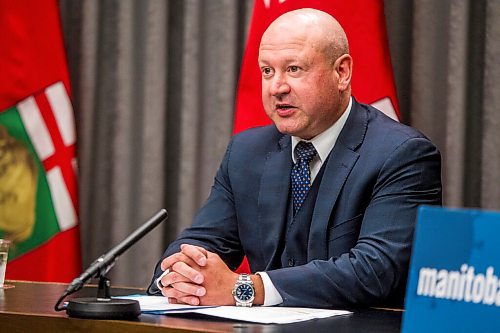 MIKAELA MACKENZIE / WINNIPEG FREE PRESS

Dr. Brent Roussin, Manitoba's chief public health officer, speaks to the media at the Manitoba Legislative Building in Winnipeg on Monday, Sept. 21, 2020.  For Carol Sanders story.

Winnipeg Free Press 2020