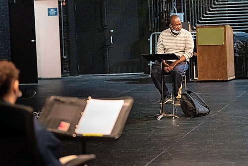 JESSE BOILY  / WINNIPEG FREE PRESS
The director Ray Strachan at the Blink rehearsel at the Burton Cummings Theatre on Tuesday. The show will take place at the West End Cultural Centre to an audience in tents. Tuesday, Sept. 22, 2020.
Reporter: