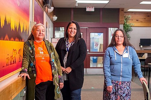 MIKAELA MACKENZIE / WINNIPEG FREE PRESS

Chickadee Richard, Anishinaabe knowledge keeper (left), Bobbi-Jo Leclair, Itinerant Indigenous Education consultant,  and Diane Maytwayashing, Anishinaabe community member, pose for a portrait while working on a beta version of the Indigenous Minecraft they're unveiling in November in Winnipeg on Thursday, Sept. 24, 2020. For Maggie Macintosh story. 

Winnipeg Free Press 2020