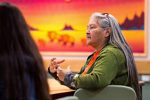 MIKAELA MACKENZIE / WINNIPEG FREE PRESS

Chickadee Richard, Anishinaabe knowledge keeper, works on a beta version of the Indigenous Minecraft they're unveiling in November in Winnipeg on Thursday, Sept. 24, 2020. For Maggie Macintosh story. 

Winnipeg Free Press 2020