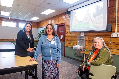 MIKAELA MACKENZIE / WINNIPEG FREE PRESS

Bobbi-Jo Leclair, Itinerant Indigenous Education consultant (left), Diane Maytwayashing, Anishinaabe community member, and Chickadee Richard, Anishinaabe knowledge keeper, pose for a portrait while working on a beta version of the Indigenous Minecraft they're unveiling in November in Winnipeg on Thursday, Sept. 24, 2020. For Maggie Macintosh story. 

Winnipeg Free Press 2020