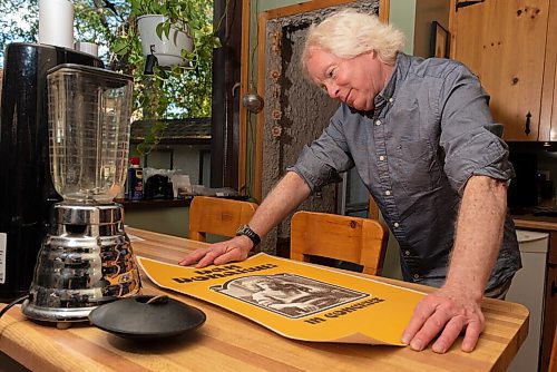 JESSE BOILY  / WINNIPEG FREE PRESS
Dan Donahue looks over an old concert poster he would use when he was in his 20s at his home on Friday. Friday, Sept. 25, 2020.
Reporter: Dave Sanderson