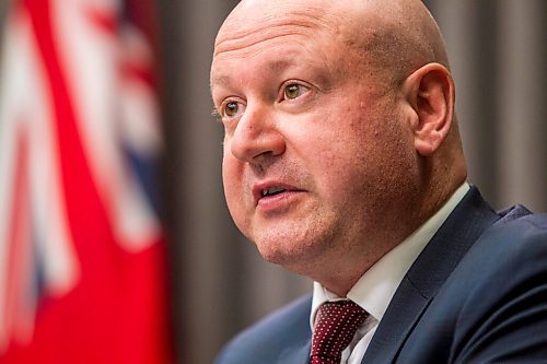 MIKAELA MACKENZIE / WINNIPEG FREE PRESS

Chief public health officer Dr. Brent Roussin speaks to the media at the Manitoba Legislative Building in Winnipeg on Monday, Sept. 28, 2020. For Carol Sanders story.

Winnipeg Free Press 2020