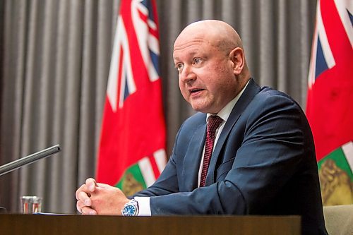 MIKAELA MACKENZIE / WINNIPEG FREE PRESS

Chief public health officer Dr. Brent Roussin speaks to the media at the Manitoba Legislative Building in Winnipeg on Monday, Sept. 28, 2020. For Carol Sanders story.

Winnipeg Free Press 2020