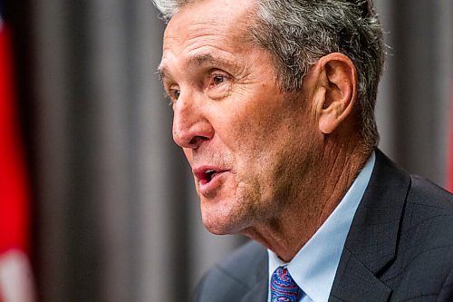 MIKAELA MACKENZIE / WINNIPEG FREE PRESS

Premier Brian Pallister speaks to the media at the Manitoba Legislative Building in Winnipeg on Tuesday, Sept. 29, 2020.  For Larry Kusch story.

Winnipeg Free Press 2020