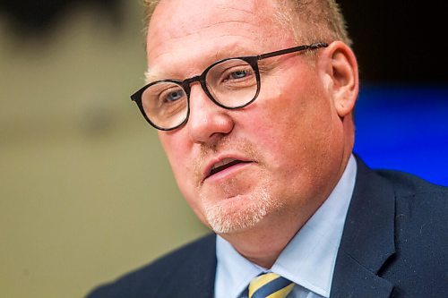 MIKAELA MACKENZIE / WINNIPEG FREE PRESS

Finance minister Scott Fielding speaks to the media at the Manitoba Legislative Building in Winnipeg on Tuesday, Sept. 29, 2020.  For Larry Kusch story.

Winnipeg Free Press 2020