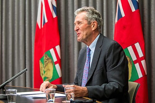 MIKAELA MACKENZIE / WINNIPEG FREE PRESS

Premier Brian Pallister speaks to the media at the Manitoba Legislative Building in Winnipeg on Tuesday, Sept. 29, 2020.  For Larry Kusch story.

Winnipeg Free Press 2020