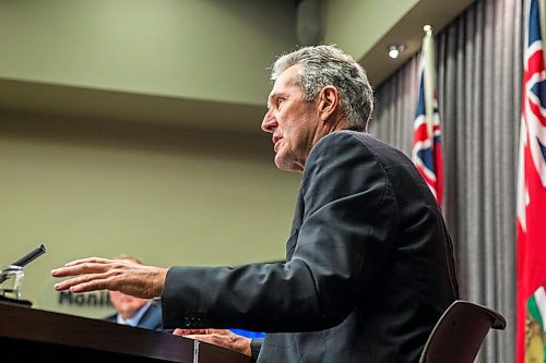 MIKAELA MACKENZIE / WINNIPEG FREE PRESS

Premier Brian Pallister speaks to the media at the Manitoba Legislative Building in Winnipeg on Tuesday, Sept. 29, 2020.  For Larry Kusch story.

Winnipeg Free Press 2020