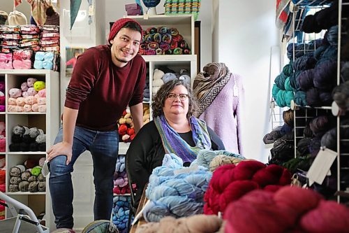 RUTH BONNEVILLE / WINNIPEG FREE PRESS

BIZ - Mental health and business owners,  Wolseley Wool

Portrait of Wolseley Wool owner, Mona Zaharia and her son Josh Zaharia, in their store on Westminster Ave,  Mona's son. Josh,  has been a huge support for her during this time.  

SKED: Story on today's Winnipeg Chamber of Commerce virtual small business forum, which is focusing its keynote on mental health for business owners. 

See story by Reporter,Temur Durrani

Sept 30th,, 2020