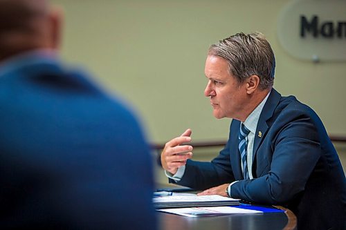 MIKAELA MACKENZIE / WINNIPEG FREE PRESS

Cameron Friesen, minister of health, seniors, and active living, speaks to the media at the Manitoba Legislative Building in Winnipeg on Thursday, Oct. 1, 2020. For Carol Sanders story.

Winnipeg Free Press 2020