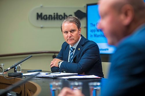 MIKAELA MACKENZIE / WINNIPEG FREE PRESS

Cameron Friesen, minister of health, seniors, and active living, speaks to the media at the Manitoba Legislative Building in Winnipeg on Thursday, Oct. 1, 2020. For Carol Sanders story.

Winnipeg Free Press 2020