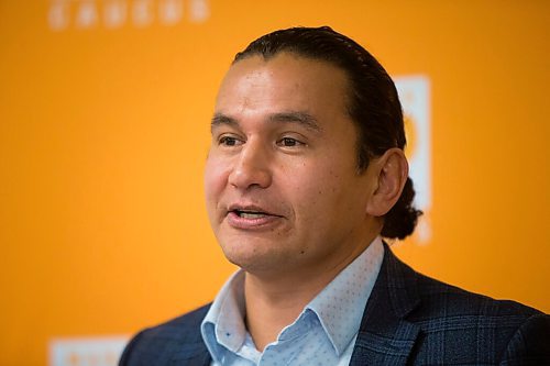 MIKAELA MACKENZIE / WINNIPEG FREE PRESS

NDP leader Wab Kinew speaks to media about the alternative throne speech released today at the Manitoba Legislative Building in Winnipeg on Tuesday, Oct. 6, 2020. For Larry Kusch story.

Winnipeg Free Press 2020