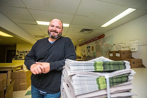 MIKAELA MACKENZIE / WINNIPEG FREE PRESS

Editor and publisher of The Clipper, Mark T. Buss, poses for a portrait at the office in Beausejour on Wednesday, Oct. 7, 2020. For Malak Abas story.

Winnipeg Free Press 2020