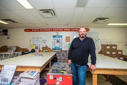 MIKAELA MACKENZIE / WINNIPEG FREE PRESS

Editor and publisher of The Clipper, Mark T. Buss, poses for a portrait at the office in Beausejour on Wednesday, Oct. 7, 2020. For Malak Abas story.

Winnipeg Free Press 2020